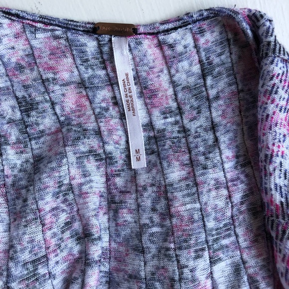 Free People Pink and Gray Lacy Tank - Picture 4 of 4